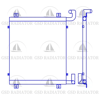 Cat Excavator E320C E320CU Παλαιό ψυγείο λαδιού 183-8115